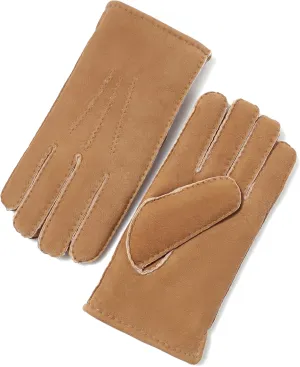 YISEVEN Women's Lambskin Shearling Leather Gloves Three Points