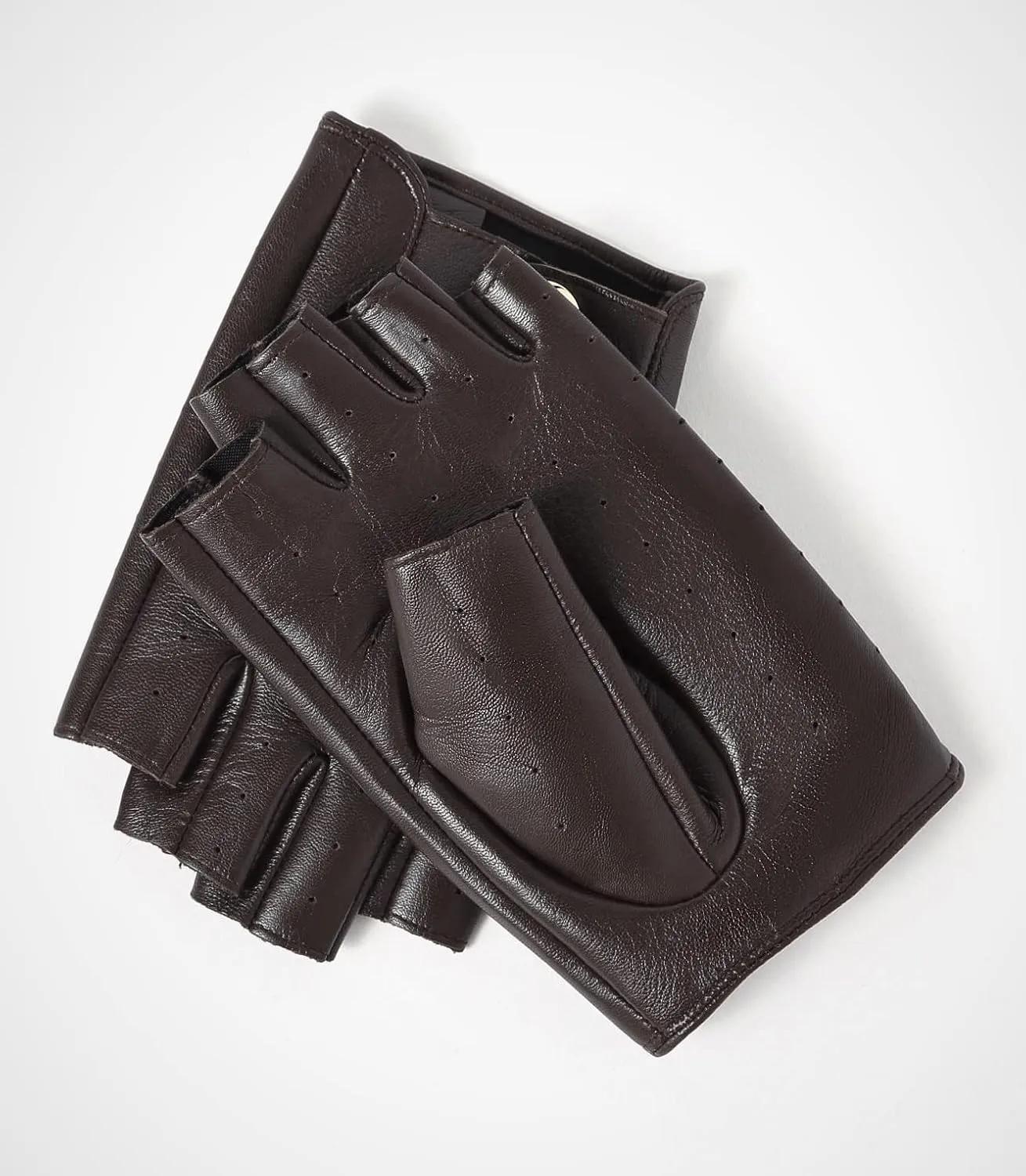 YISEVEN Women's Motorcycle Driving Fingerless Leather Gloves