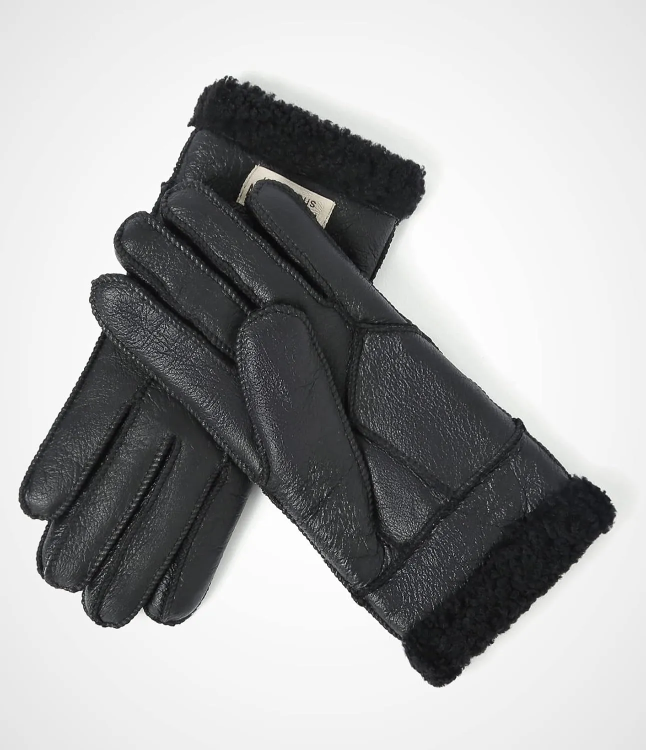 YISEVEN Women's Winter Sheepskin Shearling Leather Gloves Wool Cuffs