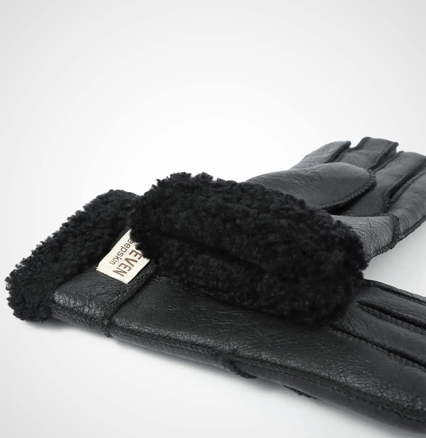 YISEVEN Women's Winter Sheepskin Shearling Leather Gloves Wool Cuffs