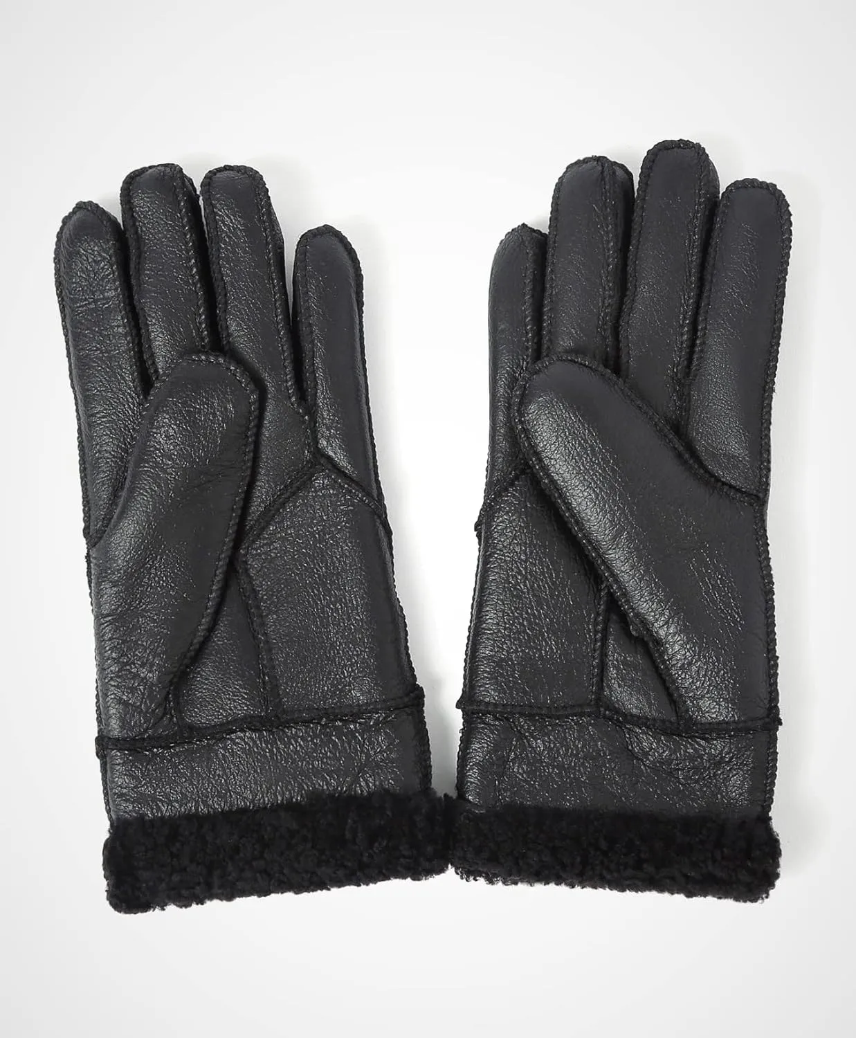 YISEVEN Women's Winter Sheepskin Shearling Leather Gloves Wool Cuffs