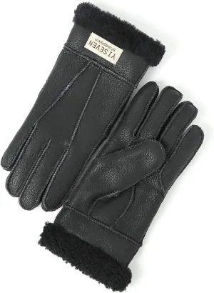 YISEVEN Women's Winter Sheepskin Shearling Leather Gloves Wool Cuffs