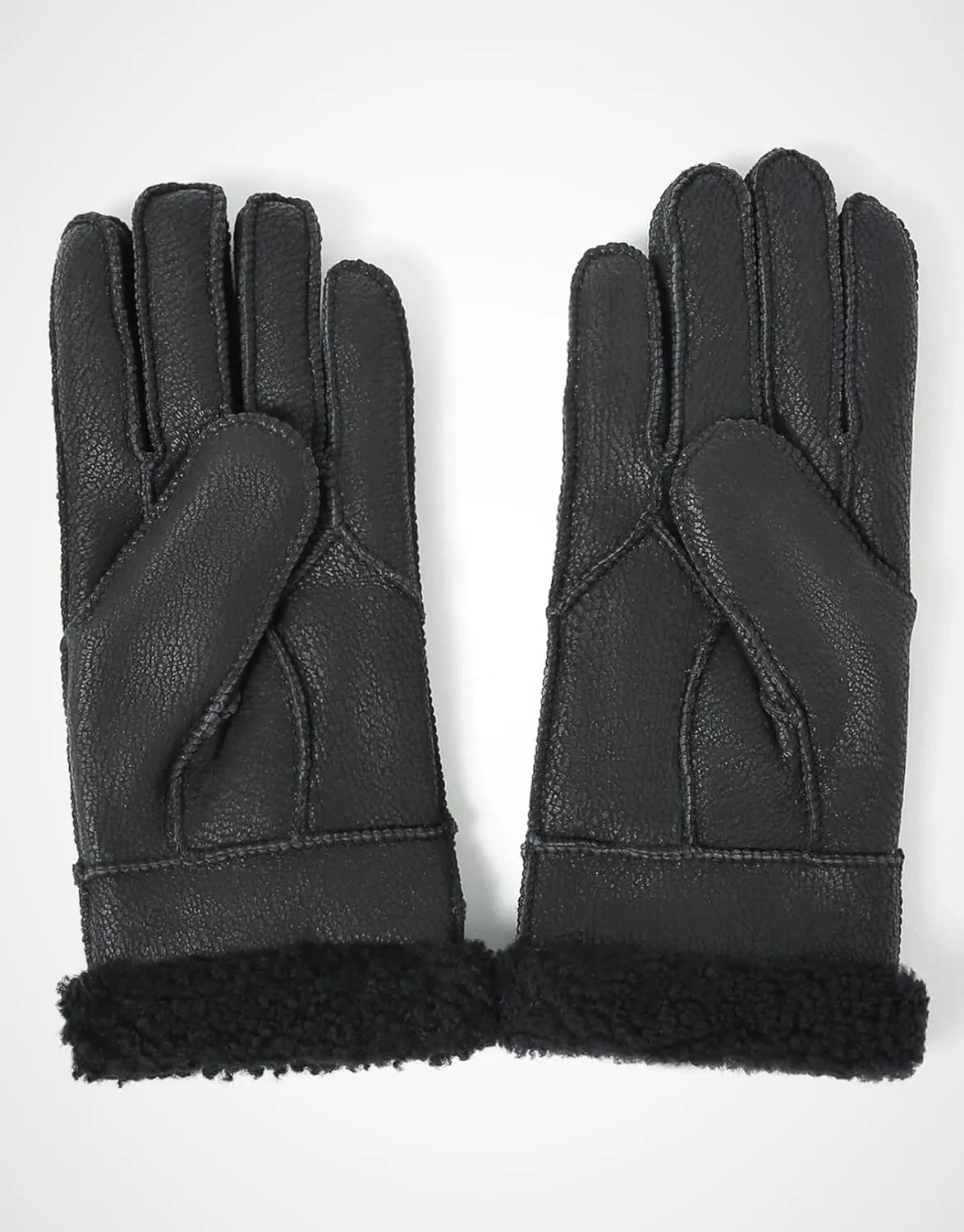 YISEVEN Women's Winter Sheepskin Shearling Leather Gloves Wool Cuffs