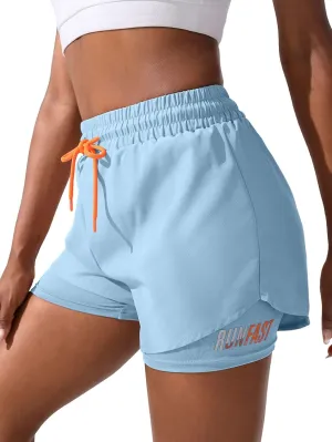 YOAKUKA Women's 2 in 1 Workout Shorts Gym Workout Yoga Running Biker Tennis Skirts Clothes Summer