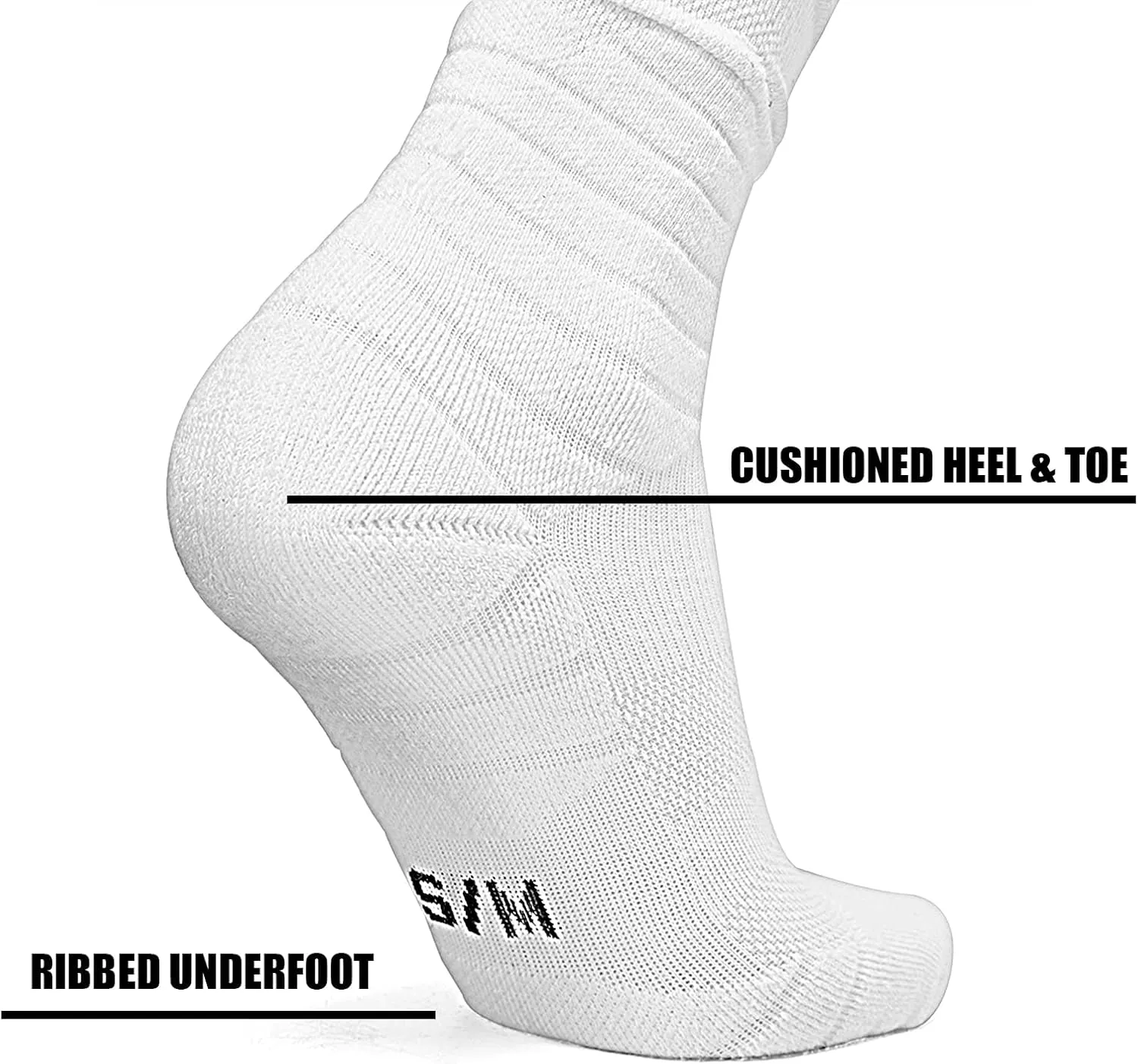 Yxmeiguo Scrunch Football Socks Extra Long Padded Sports Athletic Socks for Men Women with Ankle Support Football Accessories