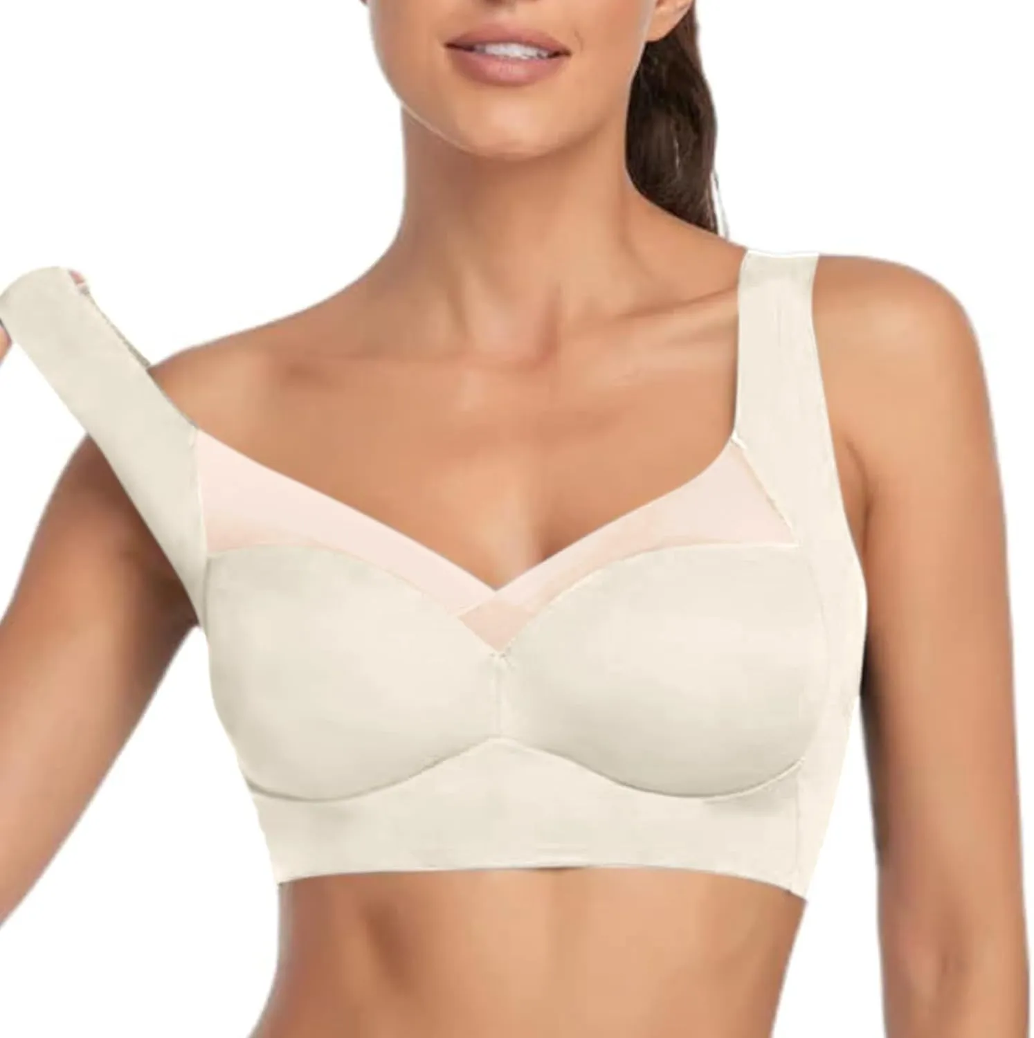 Zen Chic Bras for Women Seamless No Underwire Full Coverage Bras Push Up Breathable Casual Comfortable Bralettes