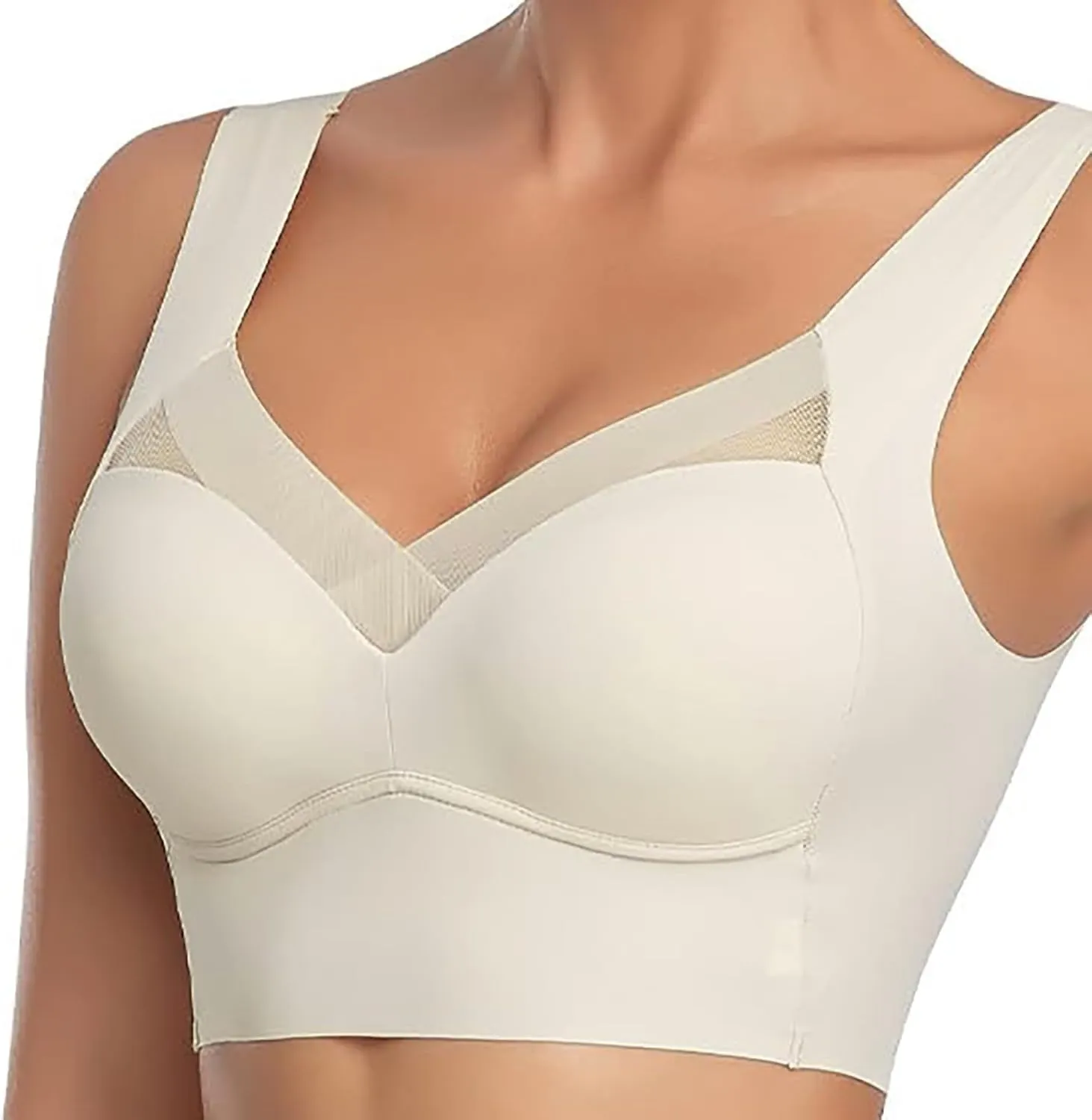 Zen Chic Bras for Women Seamless No Underwire Full Coverage Bras Push Up Breathable Casual Comfortable Bralettes