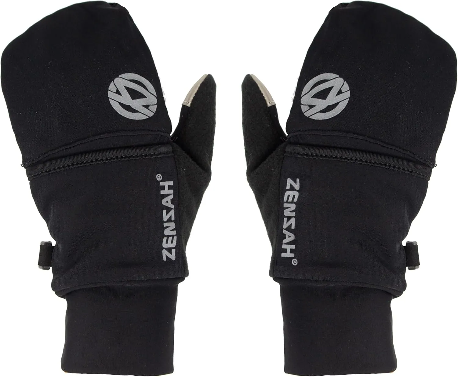 Zensah Convertible Running Mittens and Gloves - Warm Touchscreen Cold Winter Gloves for Women and Men