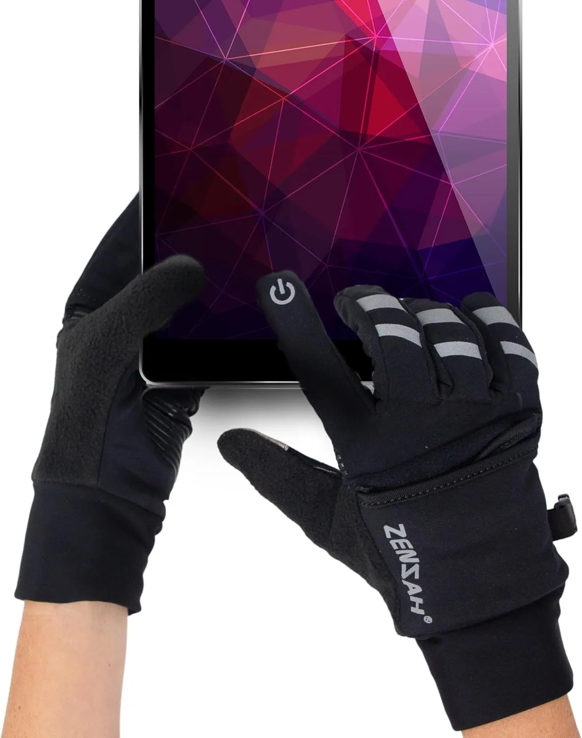 Zensah Convertible Running Mittens and Gloves - Warm Touchscreen Cold Winter Gloves for Women and Men