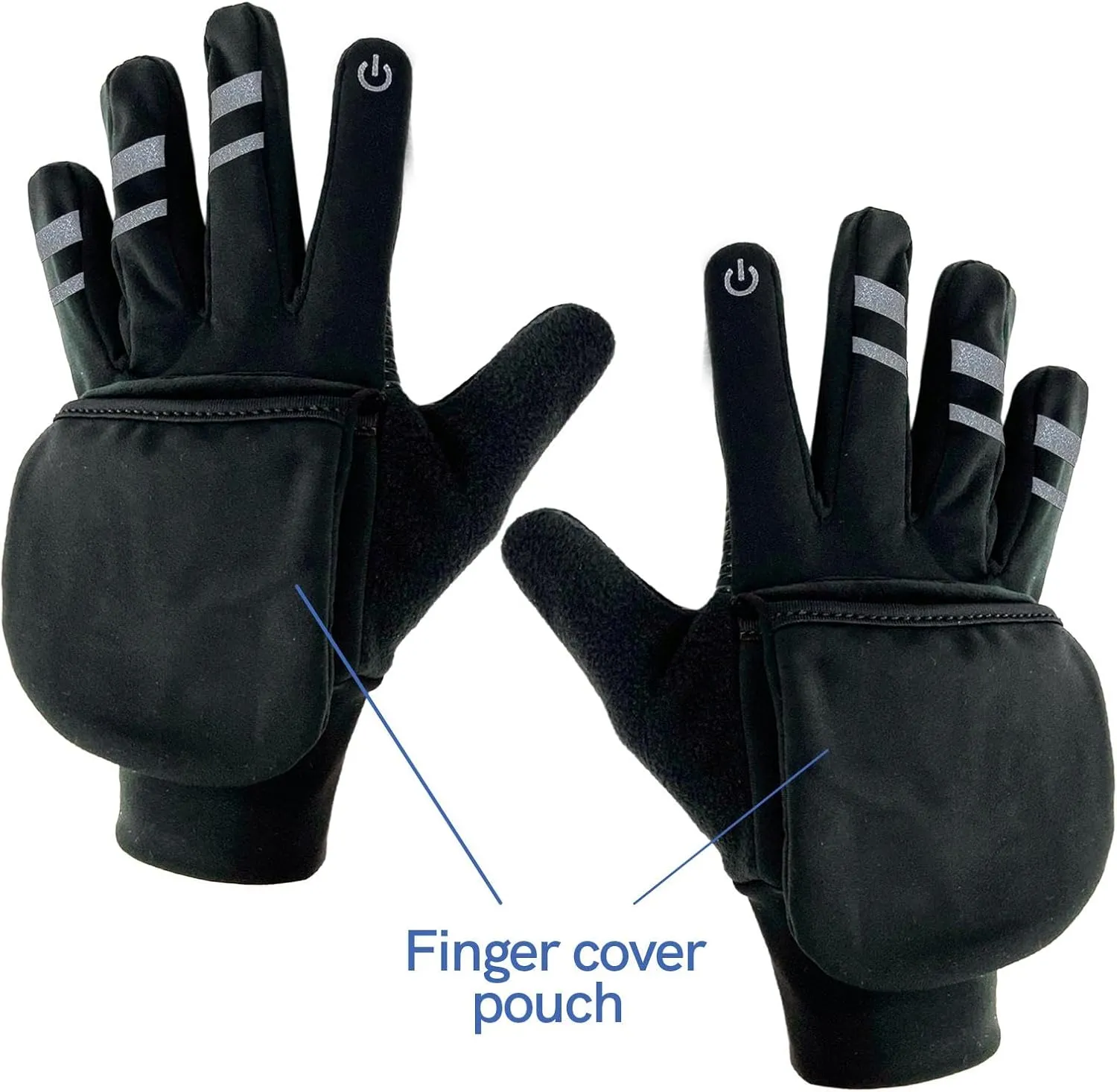Zensah Convertible Running Mittens and Gloves - Warm Touchscreen Cold Winter Gloves for Women and Men